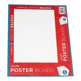 U-Create Ucreate White Poster Board, 11" x 14", 5 Pack (13825)