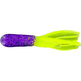 Big Bite Baits 1.75" Crappie Tube/Purple Glitter/Chartreuse (10 Pack)
