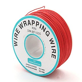 Red 250M Colored Insulation Cable Test Wrapping Cable Tinned Copper Solid Cable 30AWG 0.25mm for Laptop Electronic Test Wrapping Wire