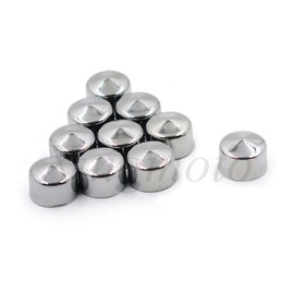 10 Piece Chrome 1/4" Allen Socket Bolt Cap Dress Kit for Harley Misc Hardware