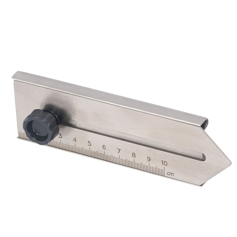 Sliding Line Ruler 0 To 100mm Stainless Steel Clear Scale