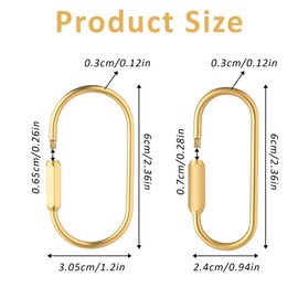 hongliang 5 -Pack Brass Gold Key Rings with Secure Screw Locking,Key Chain Organizer for Men Women,Cute Purse Bag Charms keychain Clips,Car Keychain