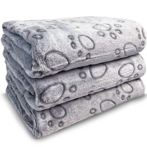 1 Pack of 3 Dog Blankets, Flannel Dog Blanket Washable,