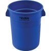 Global Industrial 32 Gallon Garbage Can, Blue, No Lid