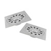 Aracombie 2PCS Square Shower Drain, 4 Inch SUS 304 Stainless