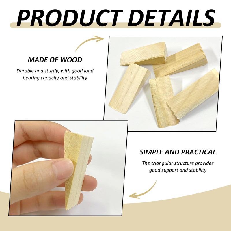 40 Pieces of Triangular Wooden Wedges, Furniture Accessories, Furniture Pads,