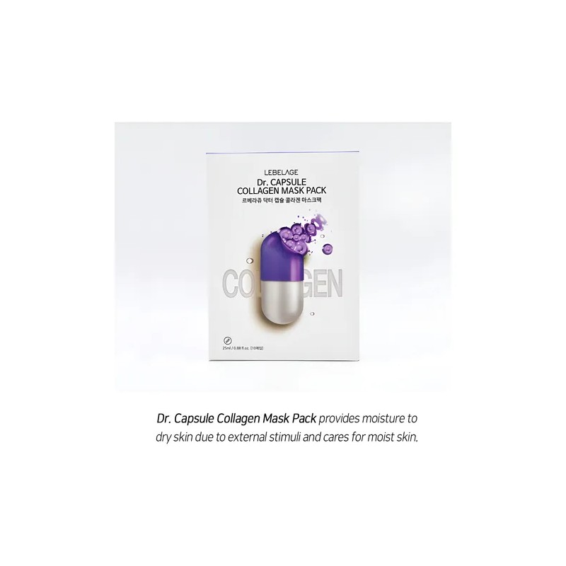 Mascarilla Antiarrugas De Colgeno Coreana 1 Caja (10 Pz) Mixta