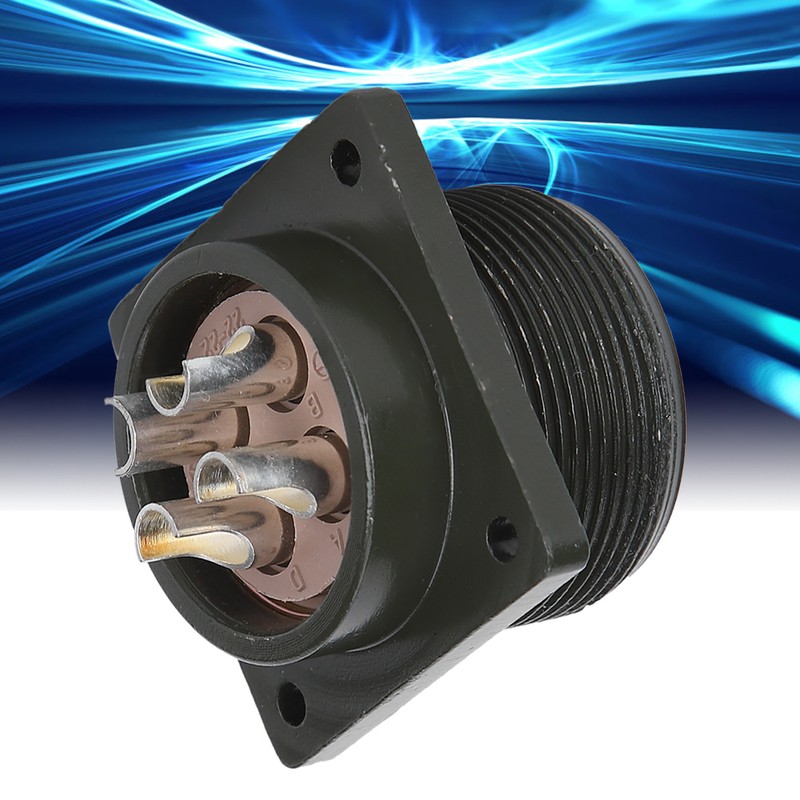 Aviation Socket 4 Pin 2.2KW‑5.5KW Alloy Equipment Plug Motors Industrial