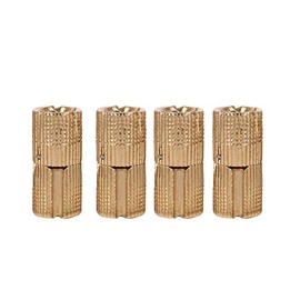 Samfox Cylinder Hinges, Concealed Drum Hinges, Invisible Hinges, Brass, Concealed Drum Hinges, 180° Opening Angle, Pack of 4 (Size : 12 mm)