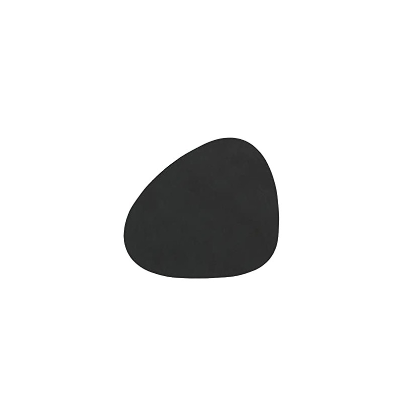 Lind DNA Nupo Glass Mats, Leather, Black, 11 x 0.2