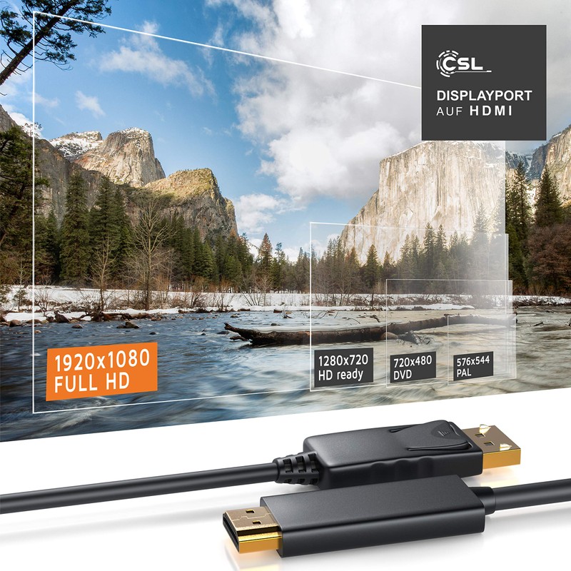 CSL HDMI to DisplayPort Adapter Black