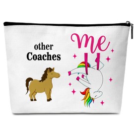 Buildinest Other Coaches Me Makeup Bag, Funny Horse Birthday Gifts for Coaches, Unicorn Makeup Bag, Birthday Cosmetic Bags for Coaches Woman Friend Coworker-A41