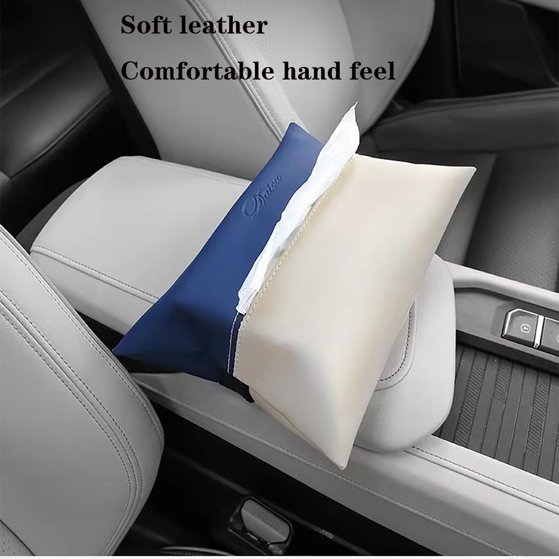 Car Tissue Box, Premium Feel Pana Leather, car use Suction