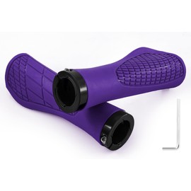 MAJOYLIFE Bicycle Grips 22 mm, Ergonomic Handlebar Grips Bicycle for MTB, BMX, Scooter, Road Bike (Purple)
