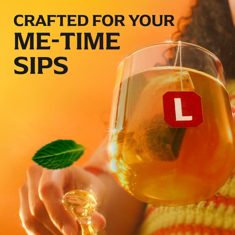 Lipton Smooth Mint with Lemon Peels Tea Bags, caffeine free