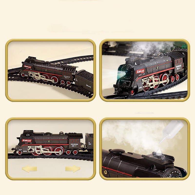 Electric Train Toy with Smokes,Lights and Sound,Train Set for Under