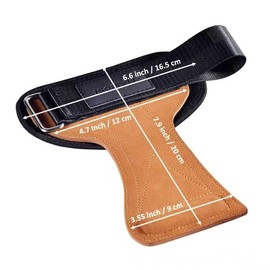 OYSTERBOY One Pair Wrist Straps with Dual-Layer Oxford Leather with Extra Padding Wraps for Weightlifting Deadlift Powerlifiting Dumbells Barebells Pull-ups Chin-ups Hand and Wrist Protection (Brown)