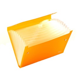 Arpan A4 Expanding File 13 Gusset Pocket Folder Stud Wallet Case Organiser (Orange)