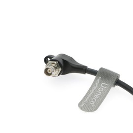 Uonecn SDI Protector Cable HD SDI Protection Electroplated Insulators BNC Male to Right Angle Female Cable for Red Komodo Camera 20 cm (Black)