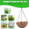 EIMQUVW 4 Pack Hanging Planter Basket Outdoor Large Hanging Flower