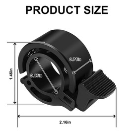 Ruayia Bicycle Bell, Mountain Bike, Mini Bicycle Bell, Gravel Bike for MTB Mountain Bikes, Road Bikes, Black