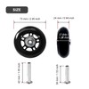 Joyangy 75 x 24mm Luggage Wheels Replacement, 2Pcs Rubber Suitcase