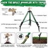 Triumpeek 2 Pack Impact Sprinkler on Tripod Base with Stakes,