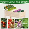 ZSYWODFO 34x18x30in Raised Garden Bed,Wooden Raised Garden Beds Outdoor,Elevated Wooden