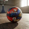 Balón De Basquet Hule Duxx Flow 5 Azul Con Rojo