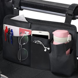 Ctwwfs Upgrade Wheelchair Side Bag with Cup Holder, Armrest Accessories for Wheelcha