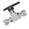 Ball Valve Stainless Steel 3Piece Type StraightThrough Ferrule Equipment SS316L