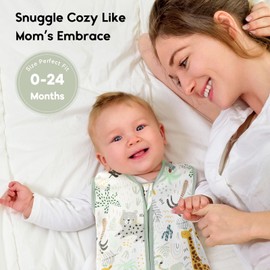 Yoofoss Baby Sleeping Bag Summer 100% Cotton Muslin 0.5 Tog, Summer Sleeping Bag, Breathable Baby Sleeping Bag, 67 cm for Boys Girls Newborns 0-6 Months