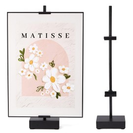 Ganwu Tabletop Picture Frame Stand, Black Steel Adjustable Easel Stand, Table Top Easels for Display, Metal Standing Easel Display Stand for Picture Frames, Artwork, Canvas