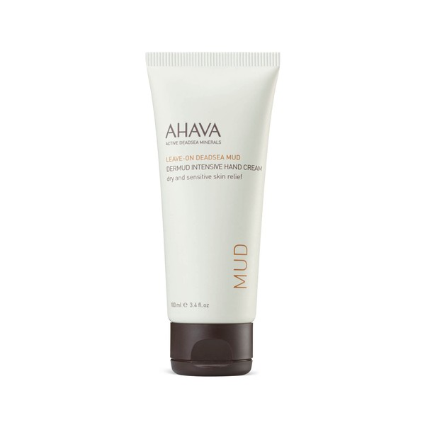 AHAVA Dermud Intensive Hand Cream - Intensely Hydrates, Soothes, Relieves Dry & Sensitive Hands, Enriched by Dermud Mud Complex, Osmoter, Aloe Vera Leaf, Jojoba Seed Oil, Zinc & Allantoin, 3.4 Fl.Oz