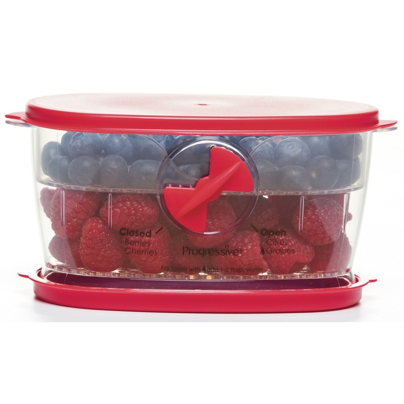 PrepWorks Berry Keeper, Red – Freshness-Enhancing Storage for Berries and