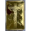 * Jesus Christ Crucified & 10 Commandments Gold Plated Bar