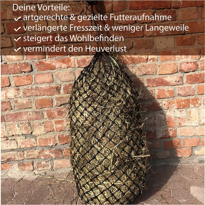 Hay Net for Horses Tight Mesh, Species-Appropriate Feeding, Improves Digestion