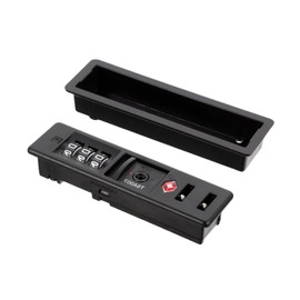 TSA Suitcase Lock with 3 Digit Combination Security Lock Zinc Alloy 9.5cm x 2.6cm Black