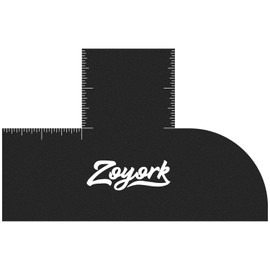 Zoyork Barber Enhancement Card – Hairline Stencil with Right Angle & Long Straight Edges – Haircut Template with Extra Guide Lines – Reusable Tool for Line-Ups, Fades & Edge-Ups (Black)