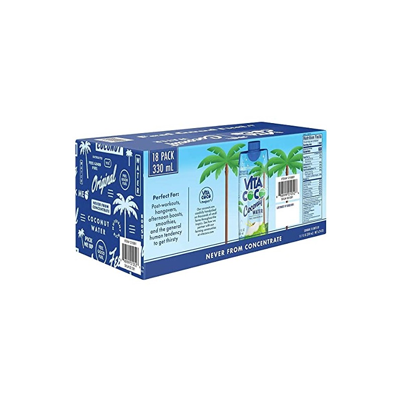 Vita Coco Coconut Water, Original, 11.1 Fl Oz (Pack of