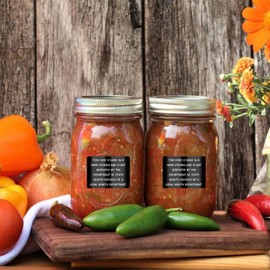 120 Pack Made in Home Kitchen Food Label Stickers,Cottage Food Law Labels Bakery Stickers,Cottage Kitchen Food Safety Labels Non-Inspection Statement(1.5"x2",Black)