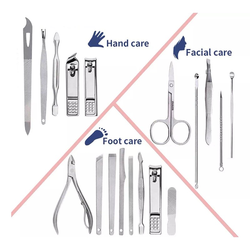 Kv.Yshqlne Kit De Manicura Para Pedicura, Juego De Cortaúñas 19