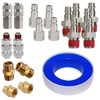 PRITOK 19 Pcs 1/4" BSP Euro Air Fitting Air Line