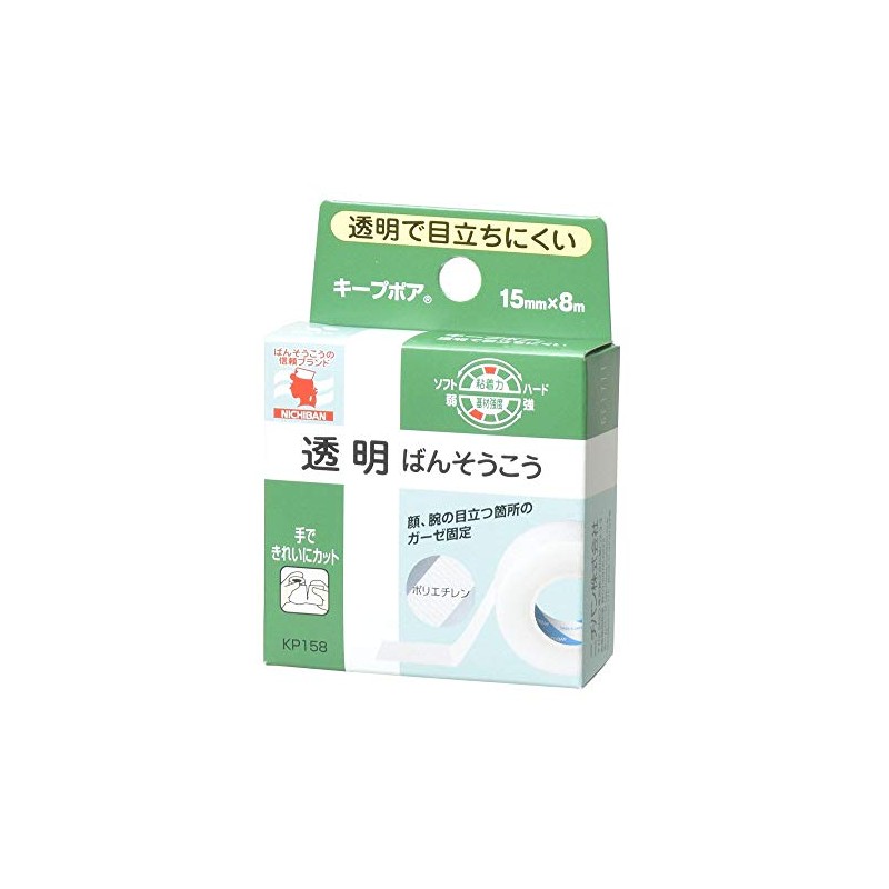 Nichiban Transparent Bansoko, Keep Poure, 0.6 inch (15 mm) Wide,