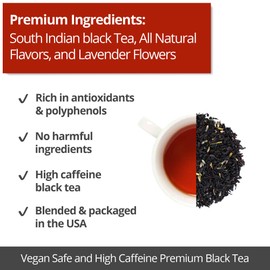 Simple Loose Leaf Blue Lady Grey Tea - Premium Loose Leaf Black Tea | High Caffeine, Keto-Friendly, Bright Citrus Flavor, Hand Packaged in USA, 4 oz