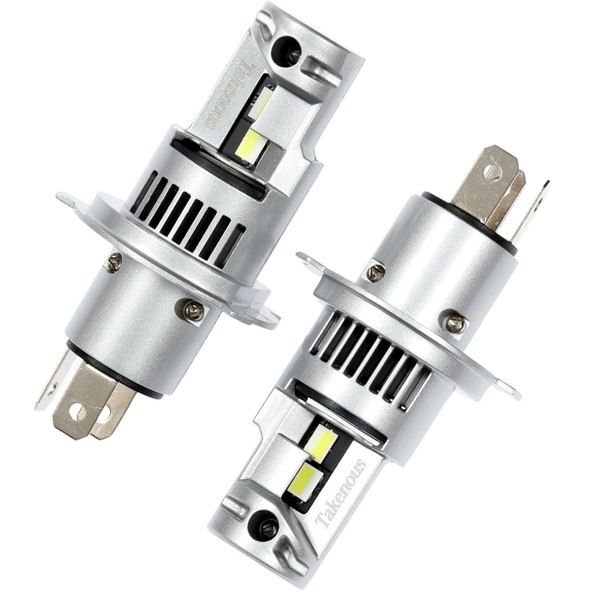 Takenous_Plus H4 LED ヘッドライト 車検対応 一体化 爆光 HI/LO切替 高輝度 12V/24車対応