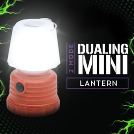 LitezAll Mini Lantern with White LED or Simulated Flame Mode, Compact Battery Operated Lantern for Cozy Indoor Ambiance, Camping, Decorative Use, or Emergency Lighting