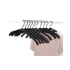 FlyNautics 10pack Clothes Hangers Non-Slip Black Steel Coated Sponge Hangers
