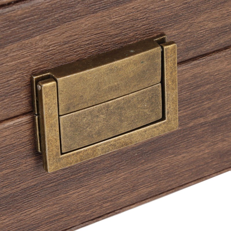 3 Slot Watch Display Case Wood Detachable Pillow Glass Cover