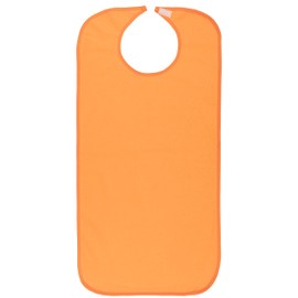 Sensalou Adult Bib Ess Apron Spill Bib for Seniors, orange